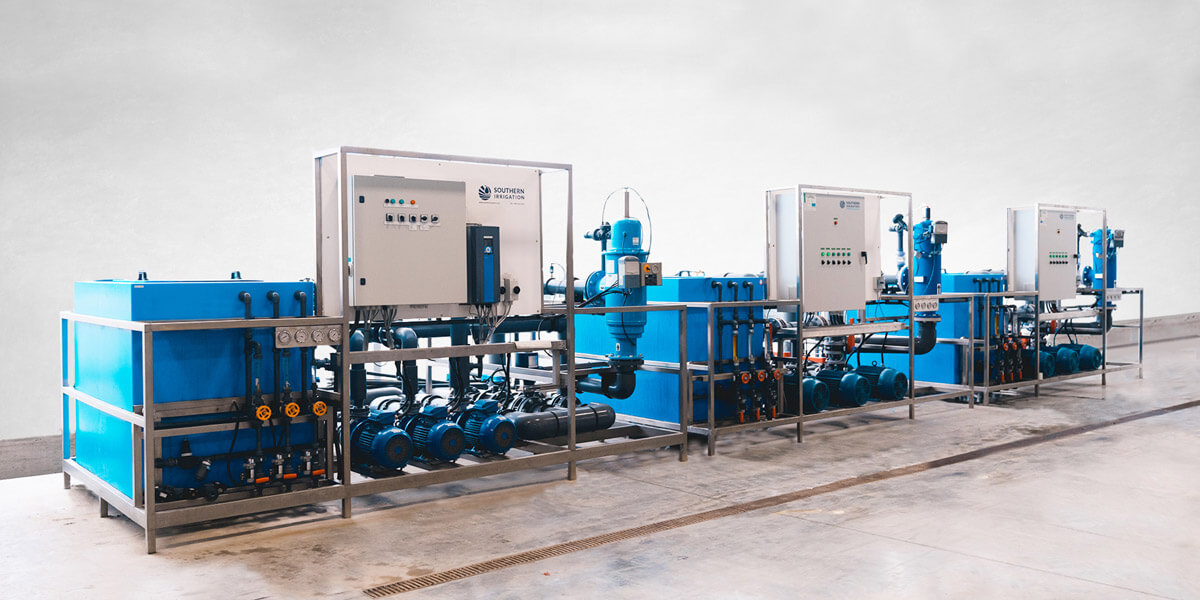 large pump unit for greenhouse irrigation filtration